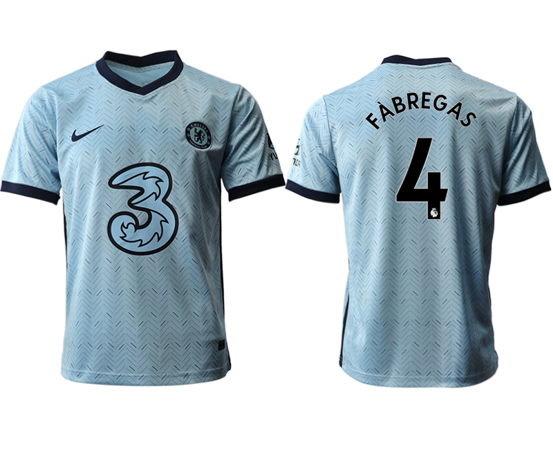 Men 2020-2021 club Chelsea away aaa version #4 Light blue Soccer Jerseys